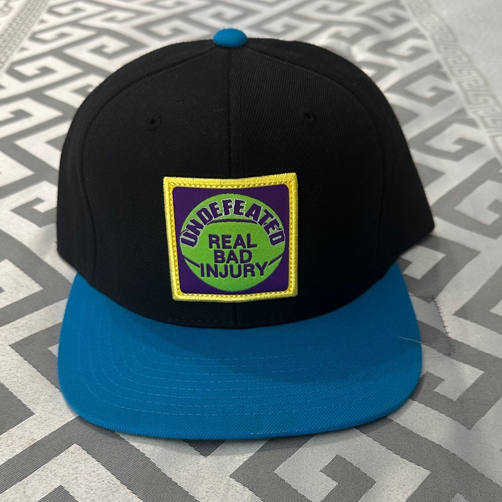 Starter X Undefeated Snapback Hat Black/Teal Rare… - image 1